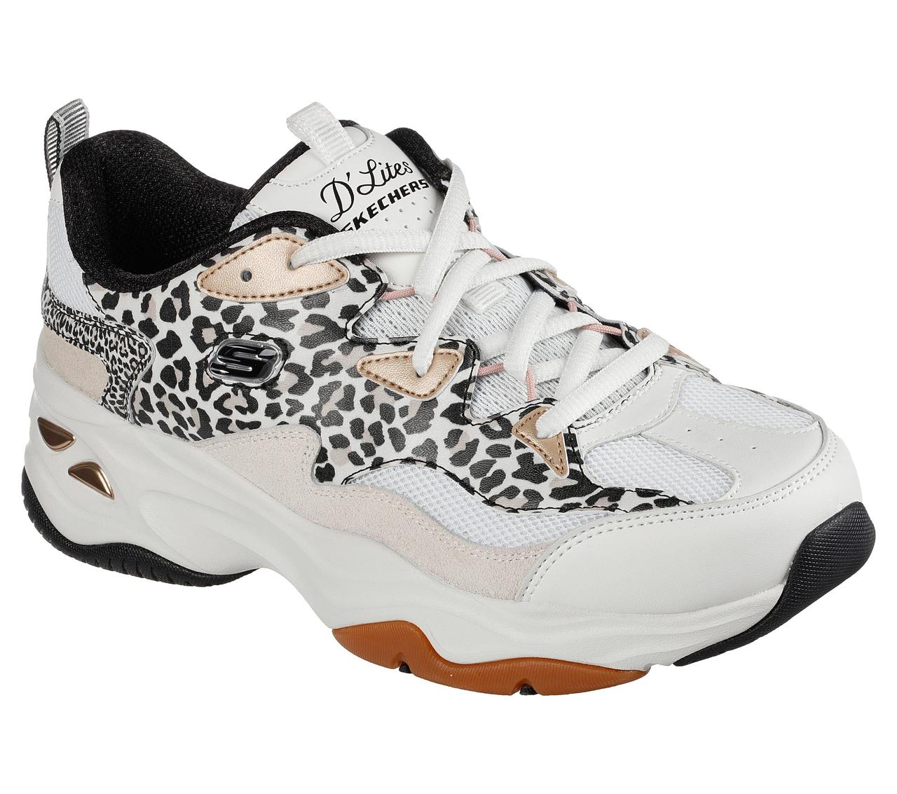 Кроссовки женские SKECHERS D'LITES 4.0 белый/золотой