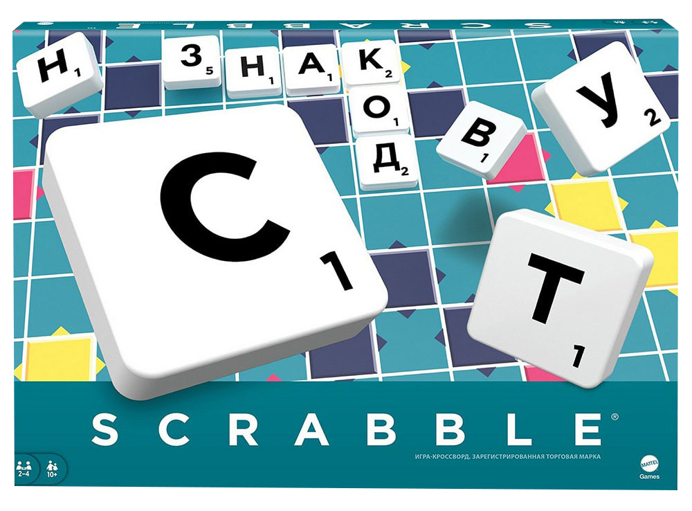 Настольная игра Scrabble классический (Скраббл). Компания Mattel - фото 1 - id-p188782327