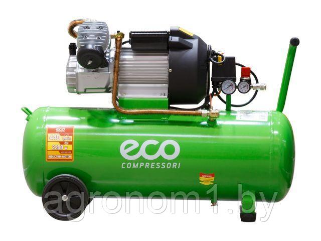 Компрессор ECO AE-705-3 (440 л/мин, 8 атм, коаксиальный, масляный, ресив. 70 л, 220 В, 2.20 кВт) - фото 3 - id-p176021095