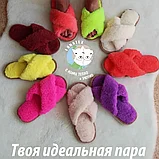 Тапки (пантолеты) цветные  из овечьей шерсти,  фиолетовый, фото 6