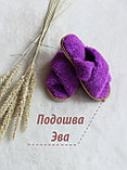 Тапки (пантолеты) цветные  из овечьей шерсти,  фиолетовый, фото 3