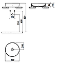 Умывальник Creavit Ultra круглый на столешницу 40, фото 2