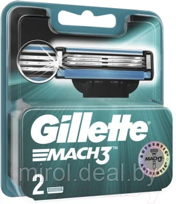 Набор сменных кассет Gillette Mach3 - фото 3 - id-p188819021
