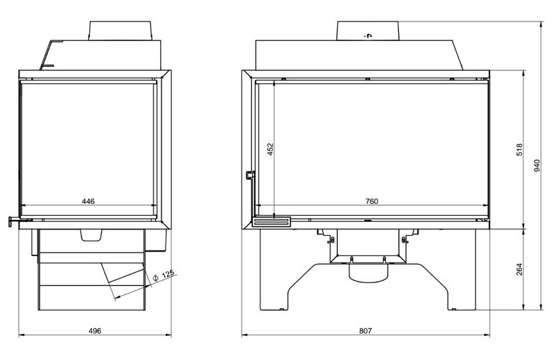 КАМИННАЯ ТОПКА KFD ECO ILUX 90 R - фото 2 - id-p188848339