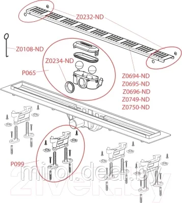 Трап для душа Alcaplast APZ10-750M Simple - фото 4 - id-p188819339