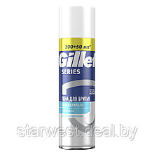 Gillette Series Sensitive Cool / Охлаждающая 250 мл Пена для бритья Бережное охлаждение с ментолом