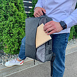 Городской рюкзак BACKPACK с USB и отделением для ноутбука до 17 Чёрный, фото 5