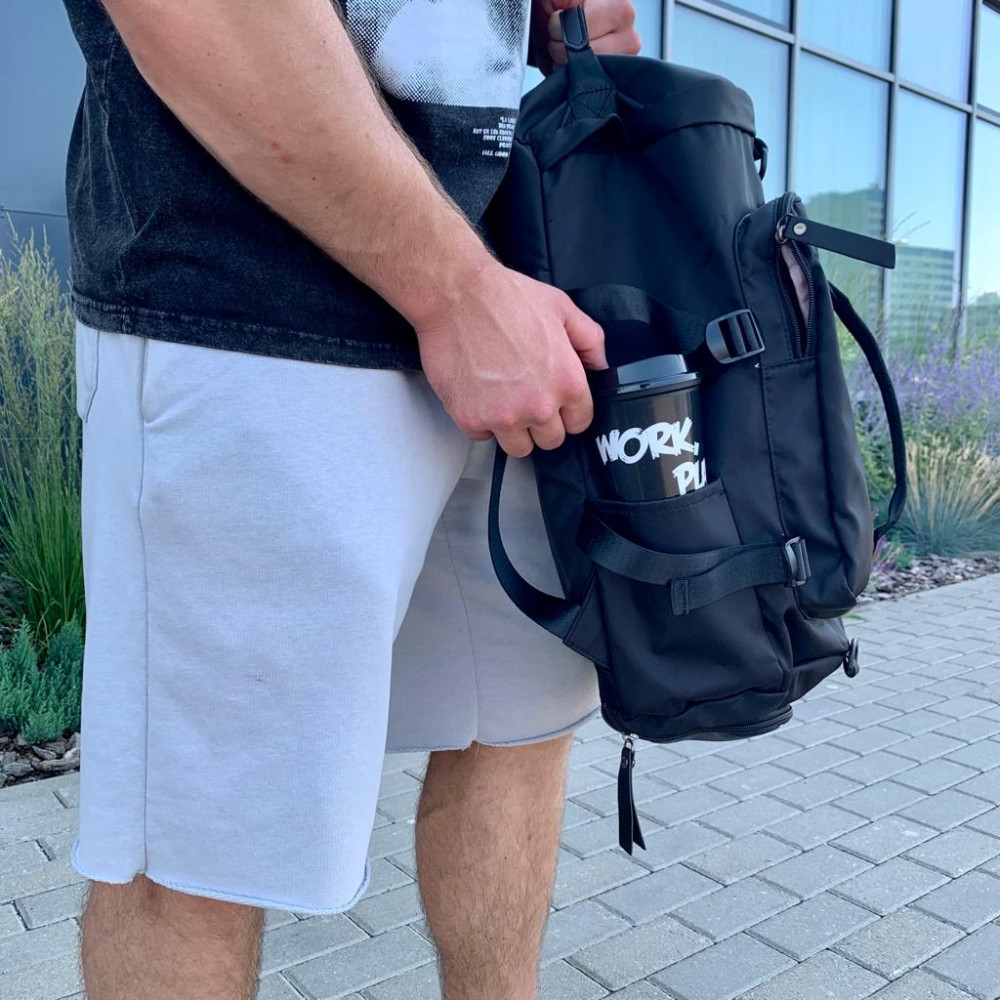 Городской рюкзак American Tourister Urban / Сумка-трансформер (Форма цилиндр) Серый - фото 10 - id-p186827708