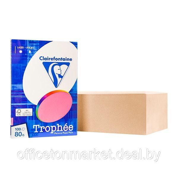 Бумага цветная "Trophée", А4, 100 листов, 80 г/м2, розовый пастельный - фото 2 - id-p188771835