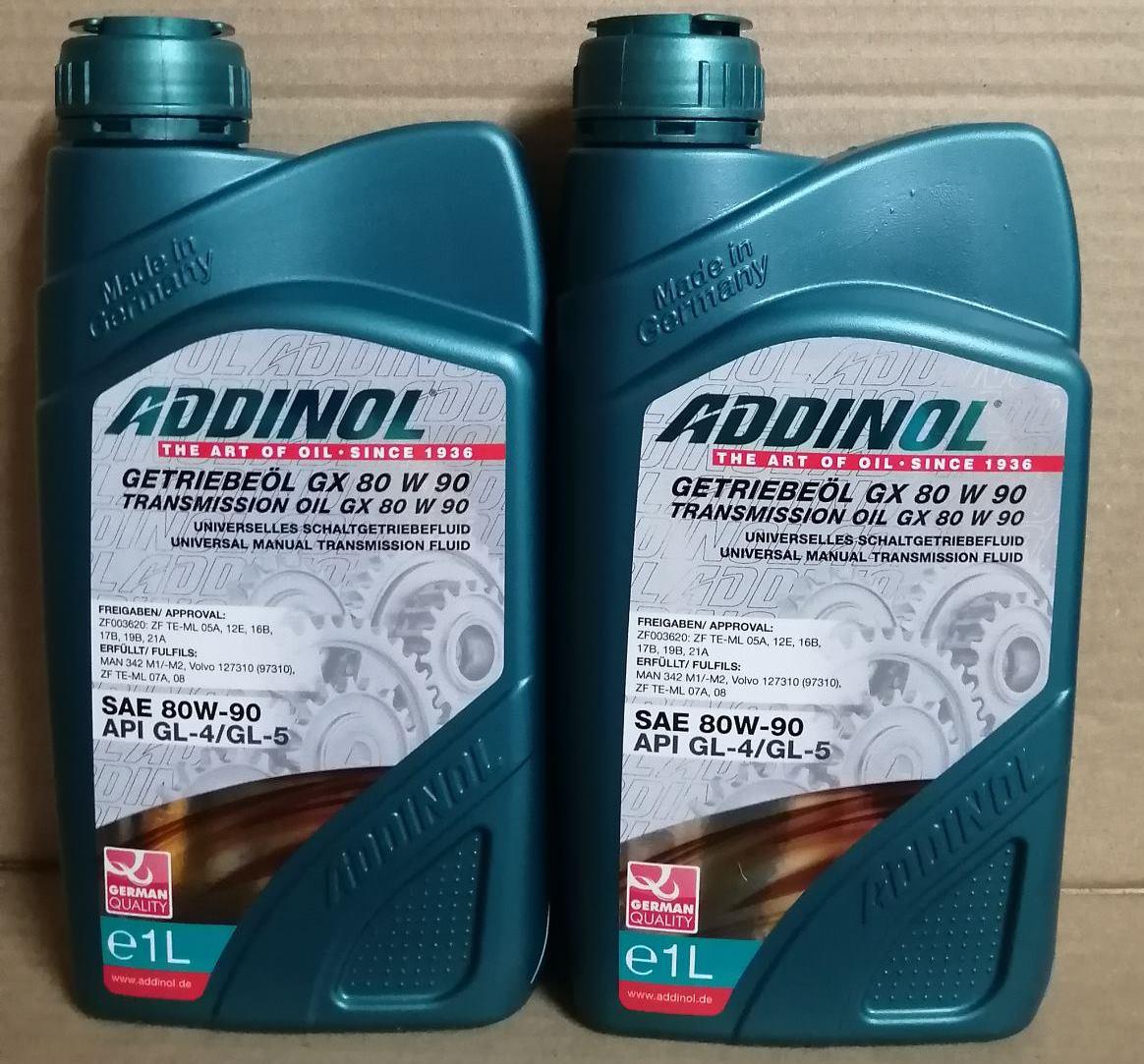 Трансмиссионное масло ADDINOL GX 80W90, 1л