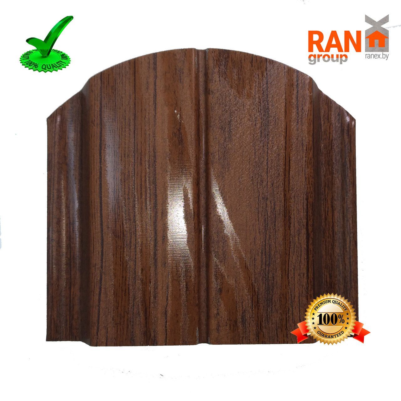 Металлический Штакетник Медиана 115 woodeco (под дерево), фото 1