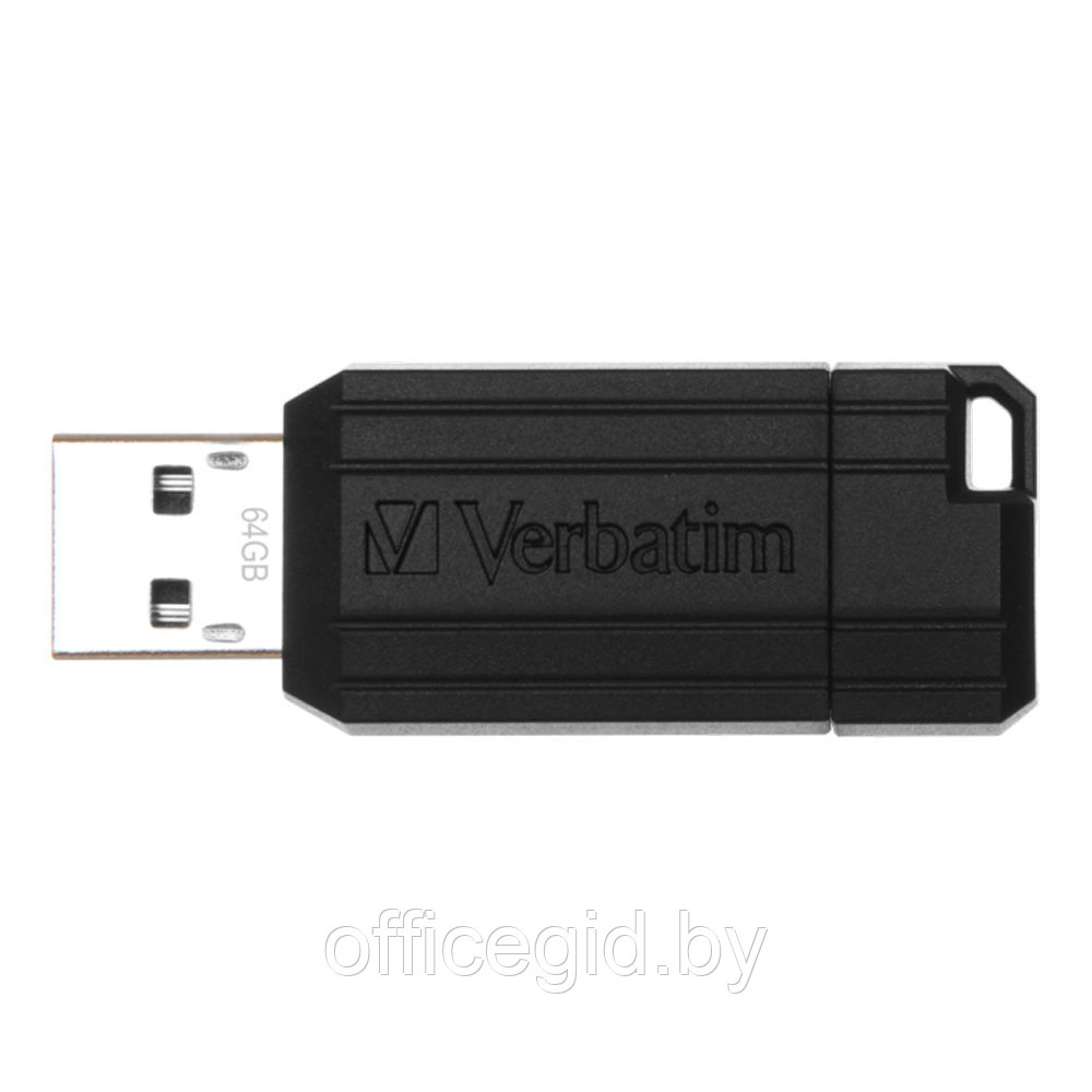 Карта памяти USB Flash "PinStripe Store 'n' Go", 64 гб, usb 2.0, черный