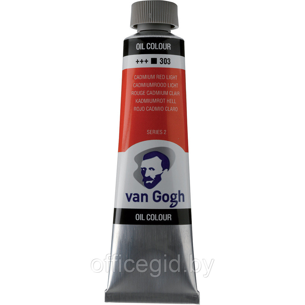 Краски масляные "Van Gogh", 303 кадмий красный светлый, 40 мл, туба - фото 1 - id-p188884508