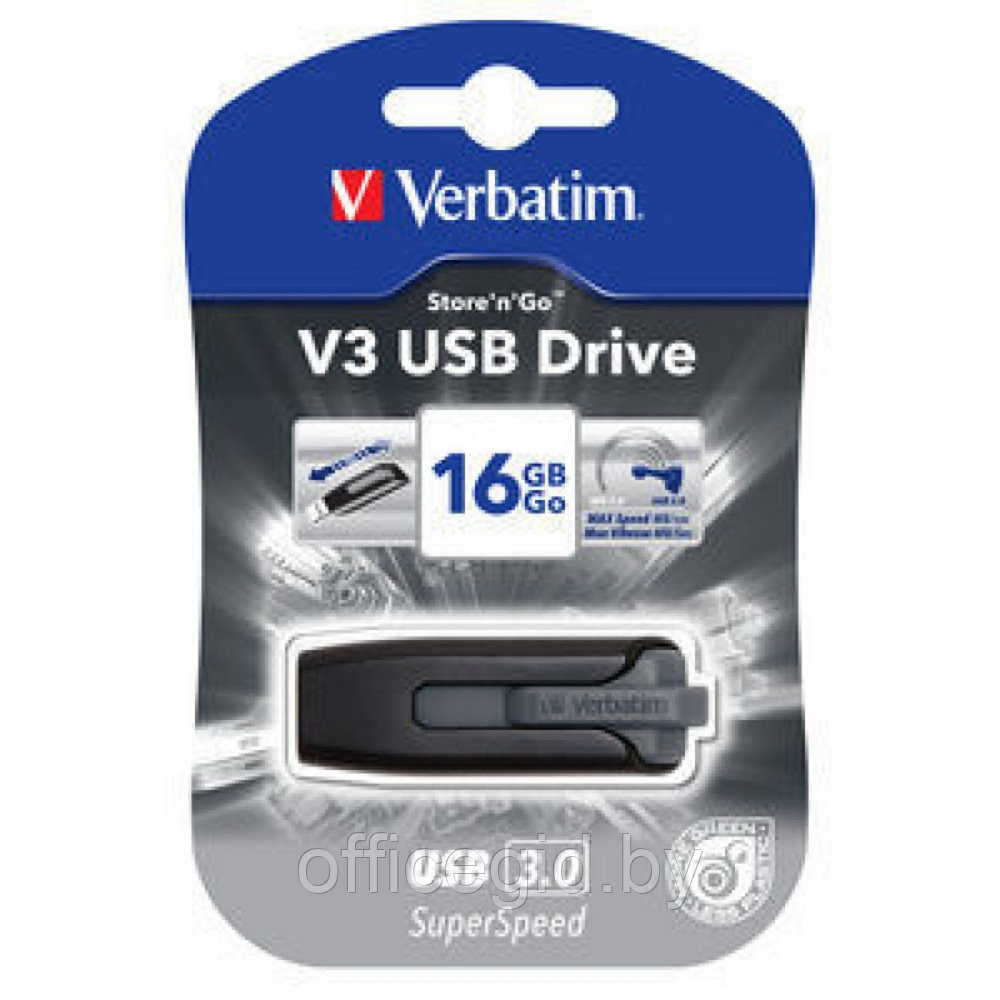 USB-накопитель "V3 Store 'n' Go", 64 гб, usb 3.0, черный - фото 1 - id-p188886590