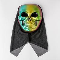 Карнавальная маска на Хэллоуин «Череп» перламутр