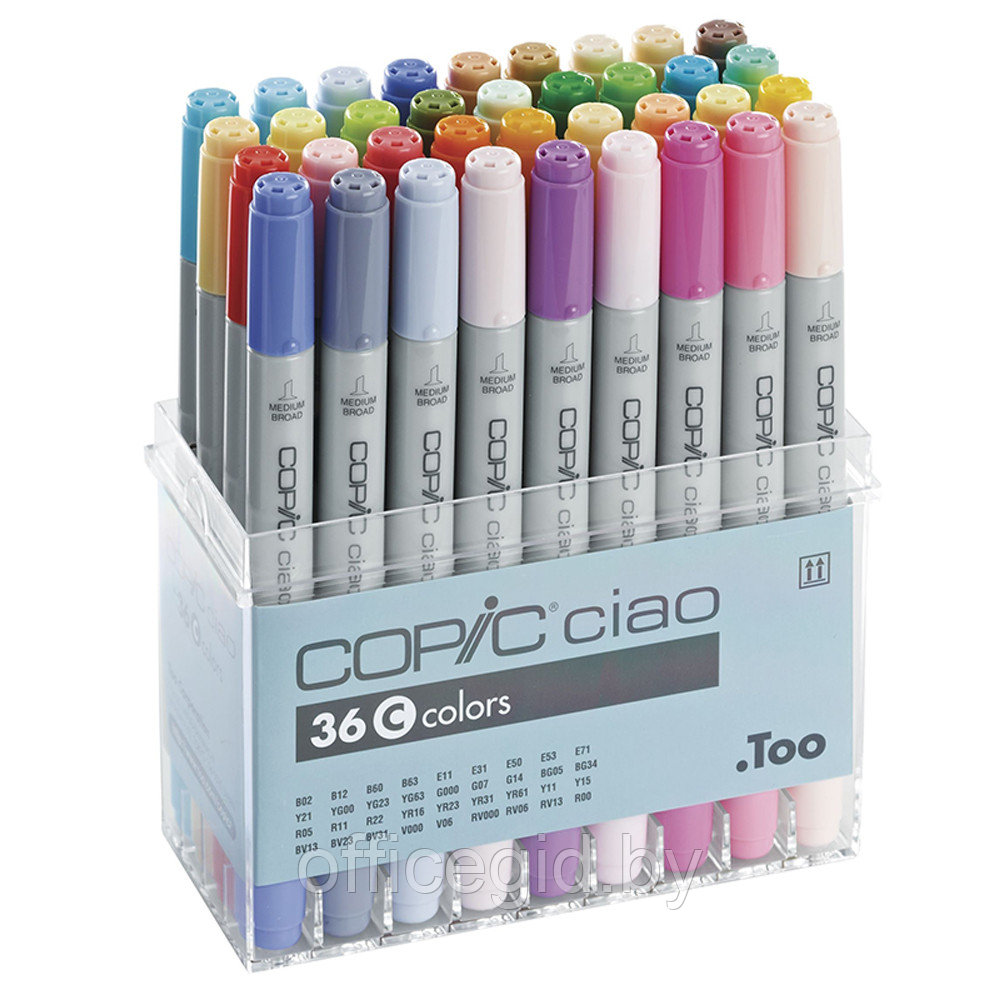 Набор маркеров перманентных "Copic ciao" C, 36 цветов - фото 1 - id-p188884844