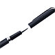 Набор ручек "Shadow": ручка шариковая автоматическая и роллер, черный, серебристый, фото 4