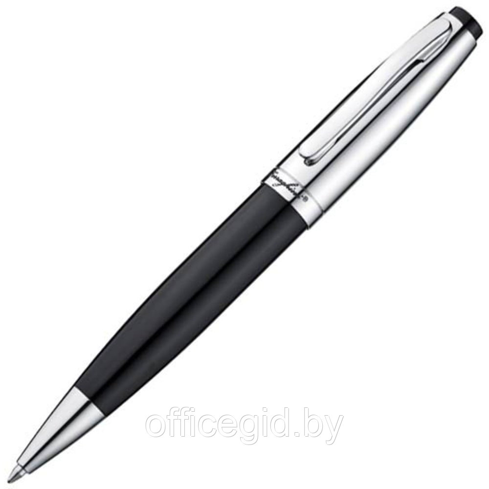 Набор "Ferraghini F19303" ручка шариковая автоматическая и роллер, черный, серебристый - фото 2 - id-p188888410