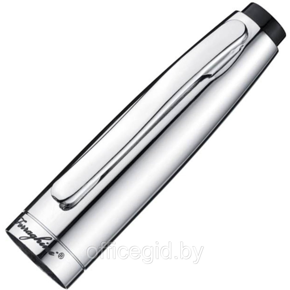 Набор "Ferraghini F19303" ручка шариковая автоматическая и роллер, черный, серебристый - фото 4 - id-p188888410