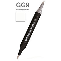 Маркер перманентный двусторонний "Sketchmarker Brush", GG9 серо-зеленый 9