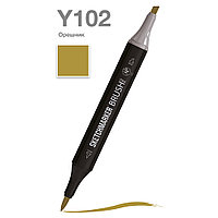 Маркер перманентный двусторонний "Sketchmarker Brush", Y102 орешник