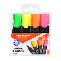 Набор текстовых маркеров "Office Products", 4 шт, ассорти