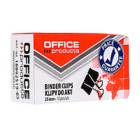 Зажим для бумаги "Office Products", 25 мм, 12 шт, черный