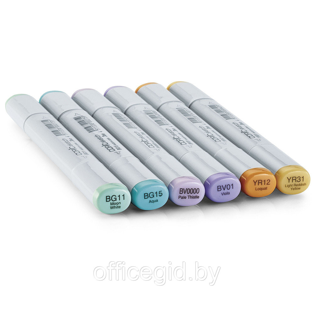 Набор маркеров перманентных "Copic Sketch", 6 цветов, пастельные оттенки - фото 2 - id-p188884923