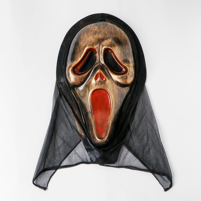 Карнавальная маска на Хэллоуин «Крик» цвет золотой - фото 1 - id-p188892200
