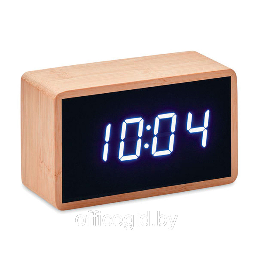 Часы-будильник LED настольные "Miri Clock", коричневый - фото 2 - id-p188887722