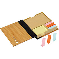 Набор стикеров с бумагой для заметок "Bamboo Note", коричневый