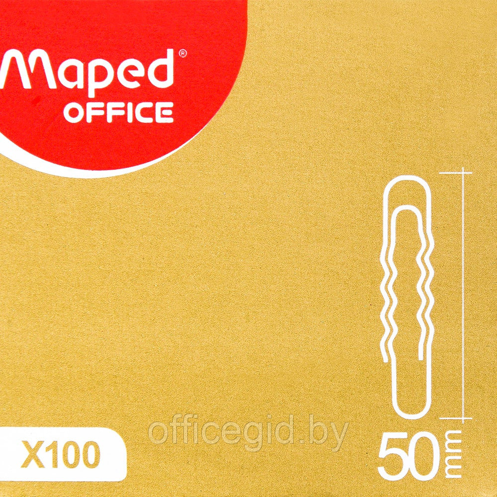 Скрепки гофрированные "Maped", 50 мм, 100 шт, серебристый - фото 3 - id-p188889456