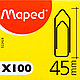 Скрепки "Maped", 45 мм, 100 шт, серебристый, фото 3