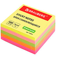 Бумага для заметок на клейкой основе "Sticky Notes", 76x76 мм, 400 листов, неоновый ассорти