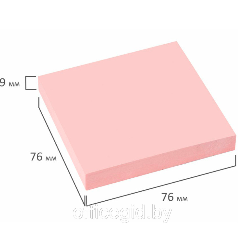 Бумага для заметок на клейкой основе "Staff Everyday", 76x76 мм, 100 листов, розовый - фото 5 - id-p188891310