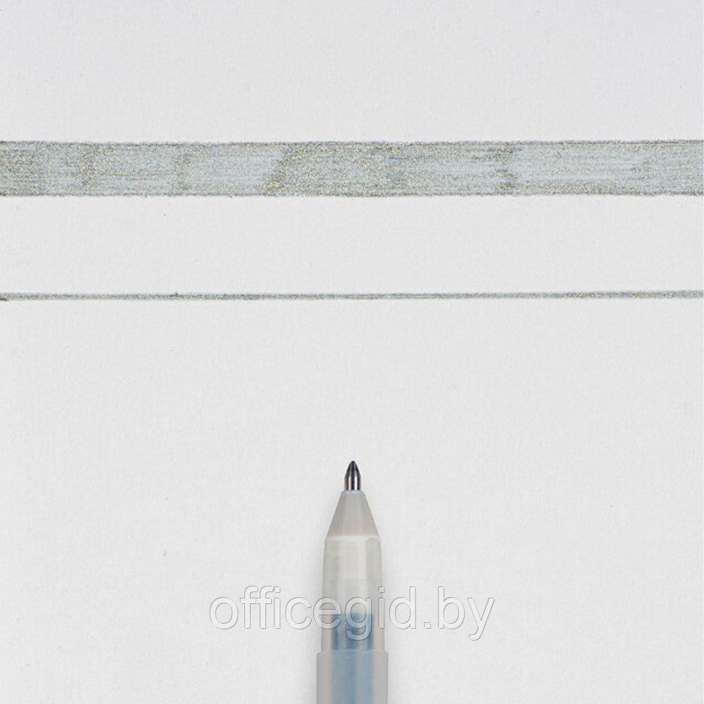 Ручка гелевая "Gelly Roll Stardust", 0.5 мм, прозрачный, стерж. серебристый - фото 2 - id-p188884982