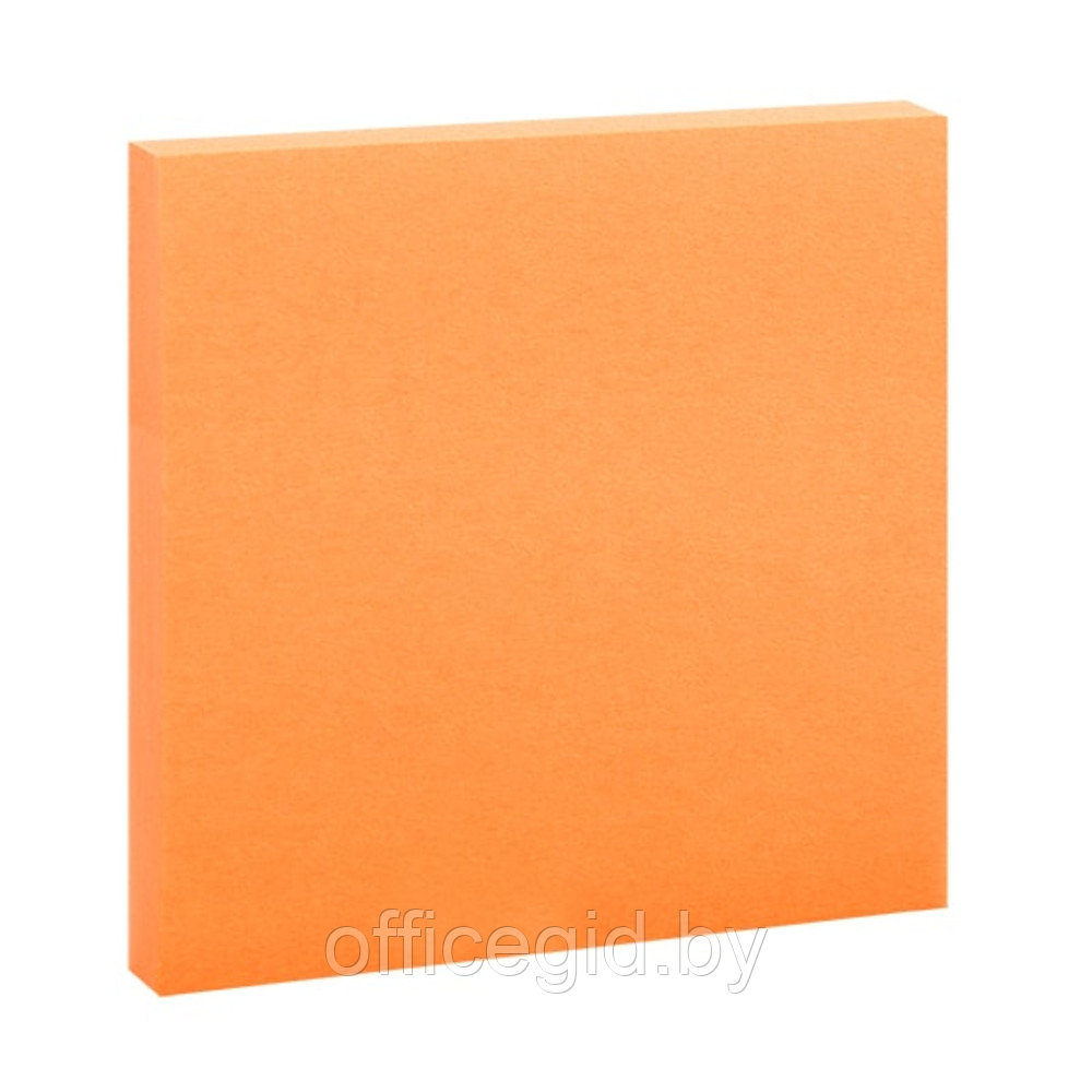 Бумага для записей на клейкой основе "Kores", 75x75 мм, 100 листов, оранжевый неон - фото 2 - id-p188891323