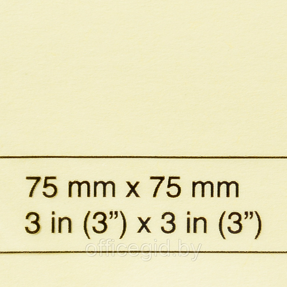 Бумага для записей на клейкой основе "Kores", 75x75 мм, 100 листов, желтый - фото 2 - id-p188891326