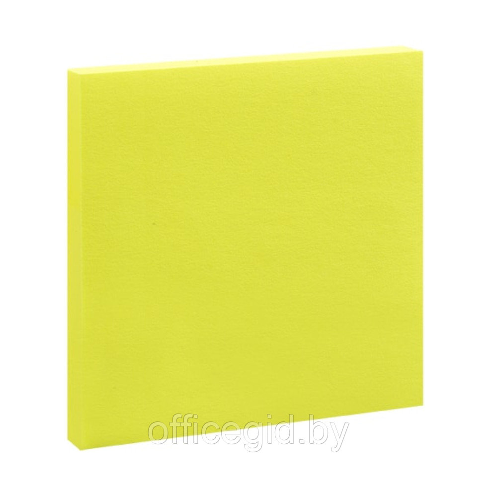 Бумага для записей на клейкой основе "Kores", 75x75 мм, 100 листов, желтый неон - фото 2 - id-p188891328