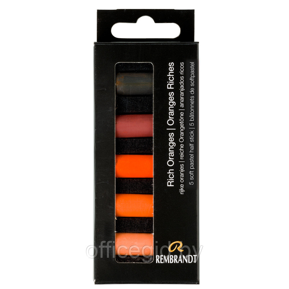 Набор мягкой пастели "Rembrandt Half Pastel", 5 цветов, насыщенные оранжевые - фото 1 - id-p188885025