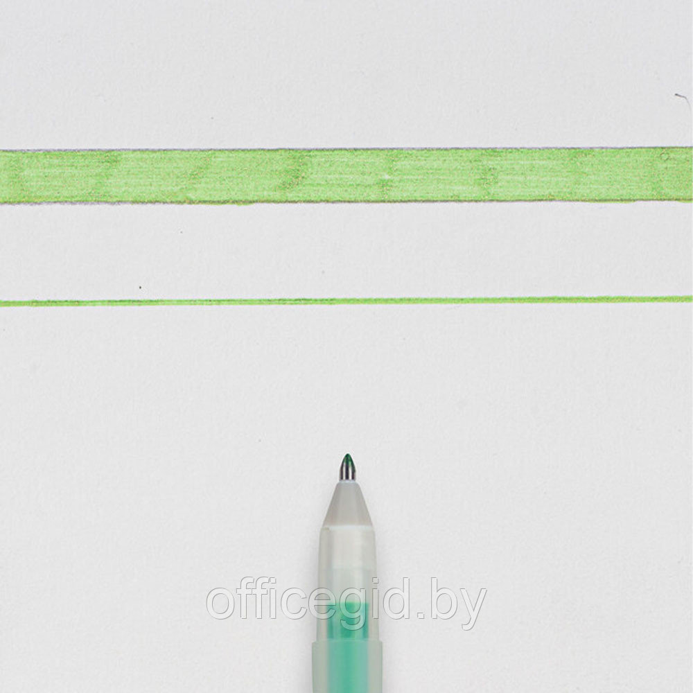 Ручка гелевая "Gelly Roll Stardust", 0.5 мм, прозрачный, стерж. лайм - фото 2 - id-p188885041