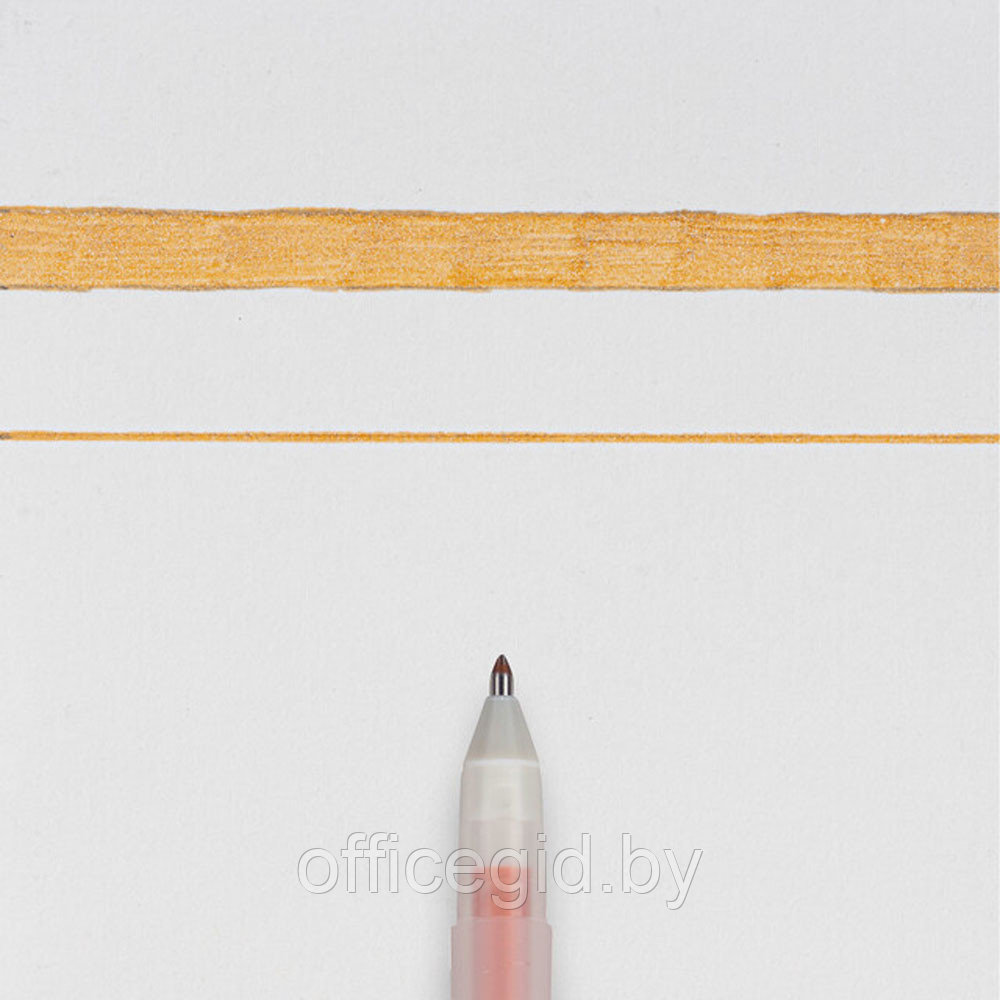 Ручка гелевая "Gelly Roll Stardust", 0.5 мм, прозрачный, стерж. бронзовый - фото 2 - id-p188885043