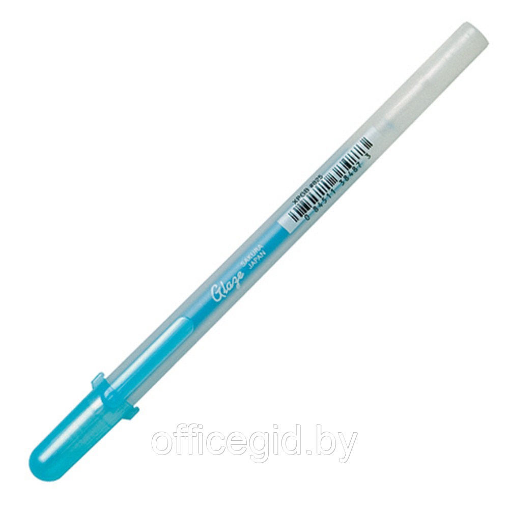 Ручка гелевая "Gelly Roll Glaze", 0.6 мм, прозрачный, стерж. голубой