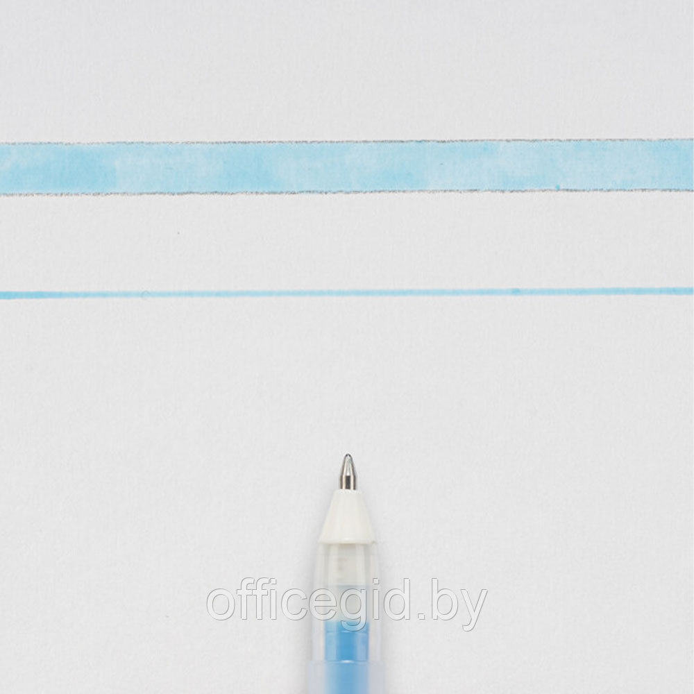 Ручка гелевая "Gelly Roll Glaze", 0.6 мм, прозрачный, стерж. голубой - фото 2 - id-p188885058