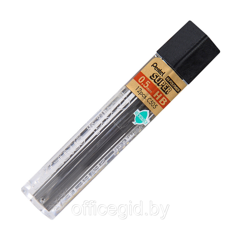 Грифели для автоматического карандаша "Hi-Polymer Super Lead", HB, 0.5 мм, 12 шт - фото 1 - id-p188888641