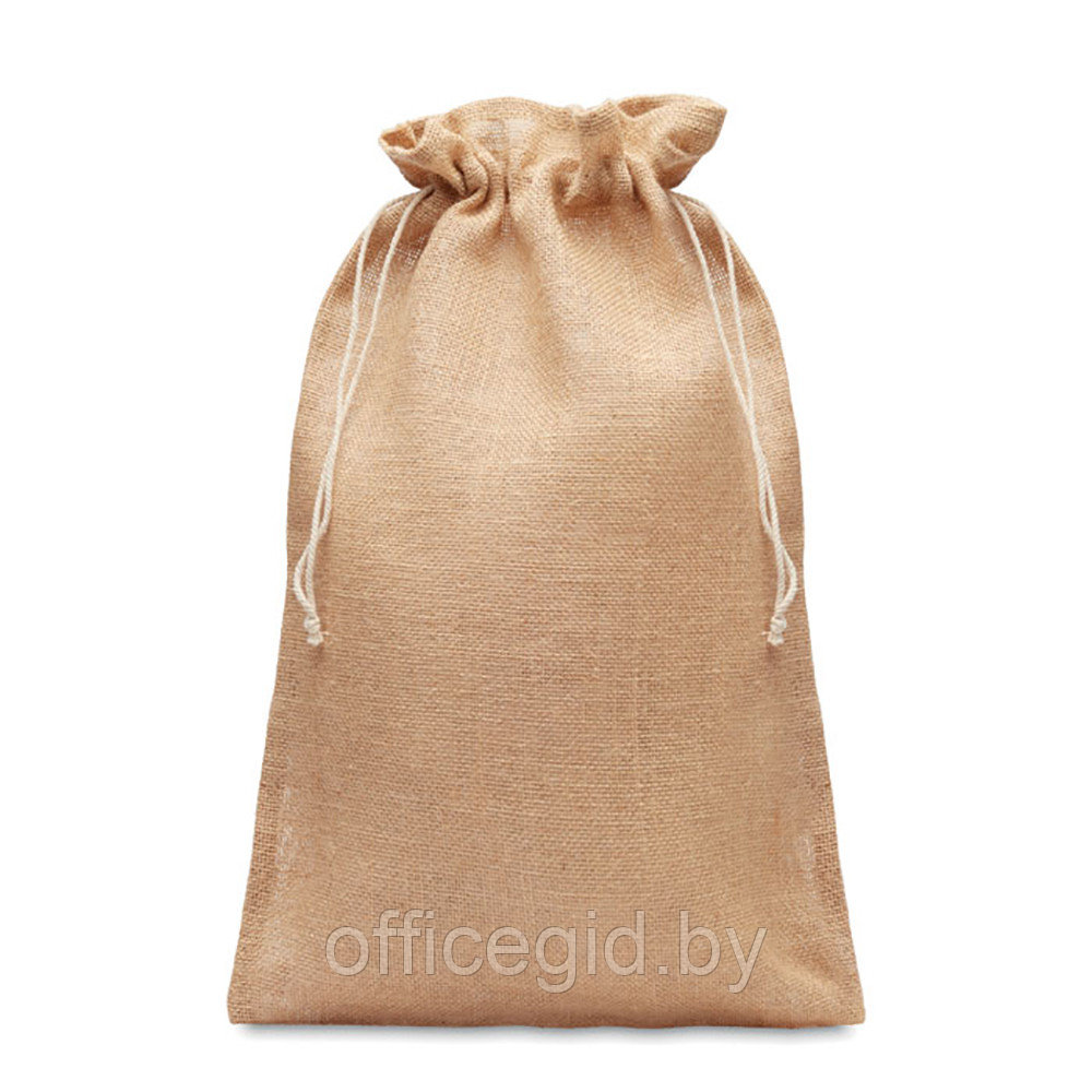 Сумка-мешок для подарков "Jute Large", 30x47 см, бежевый - фото 1 - id-p188890479