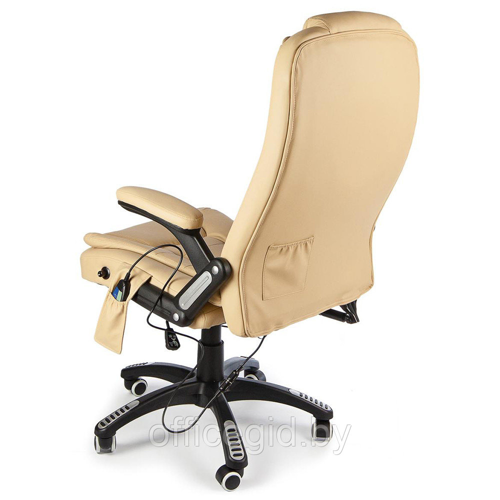 Кресло для руководителя Calviano "Veroni 55" вибромассажное, экокожа, бежевый - фото 2 - id-p188893240