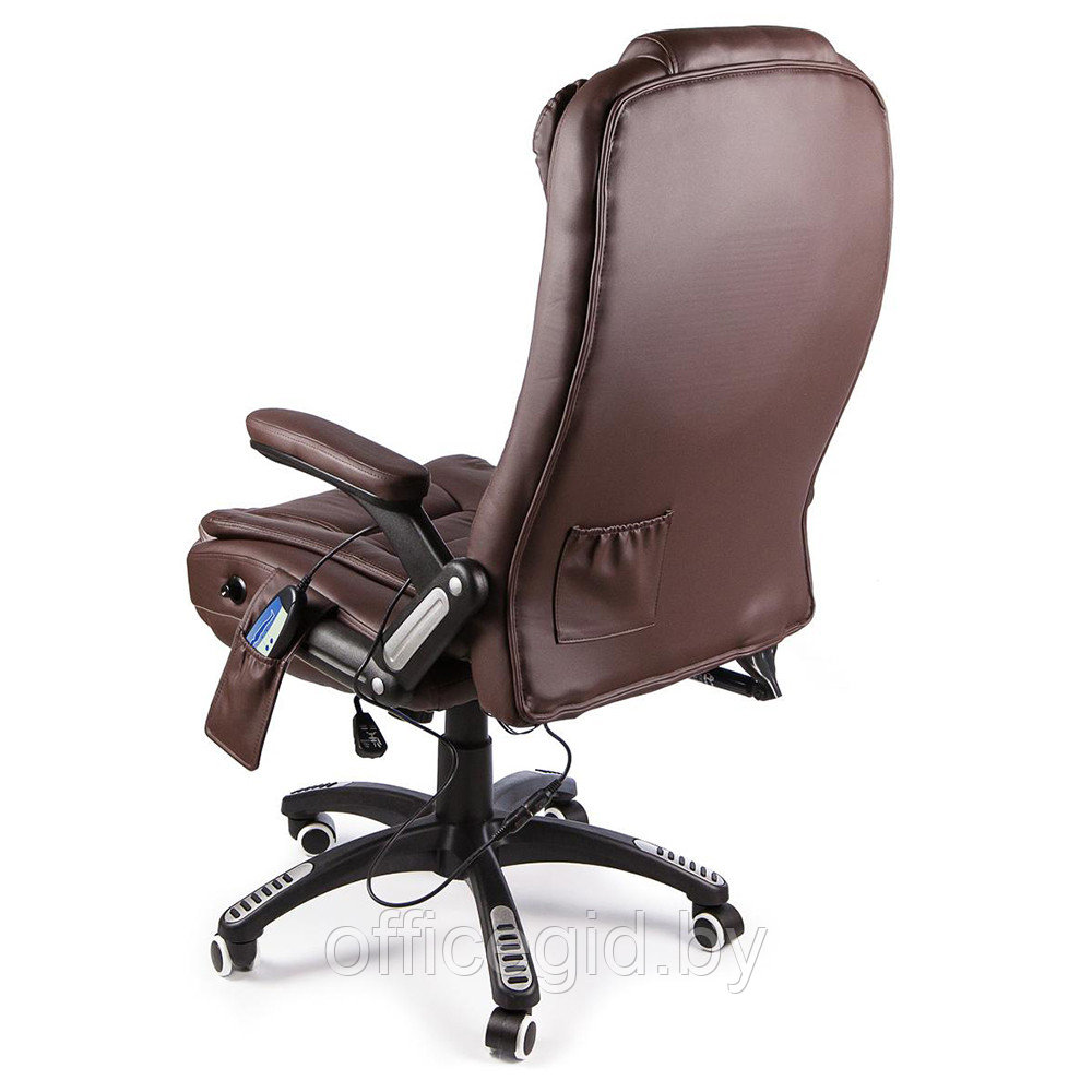 Кресло для руководителя Calviano "Veroni 53" вибромассажное, экокожа, коричневый - фото 2 - id-p188893241