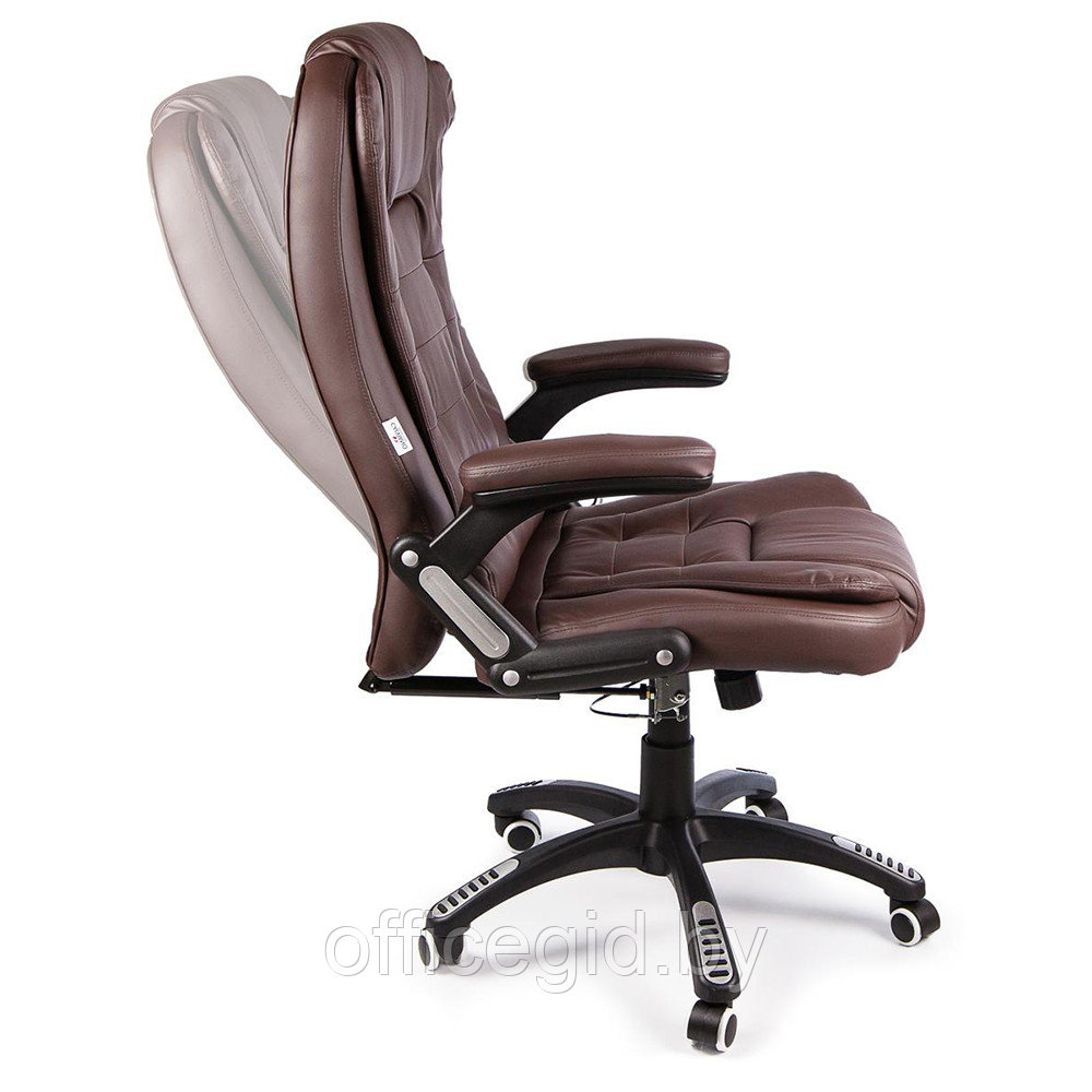 Кресло для руководителя Calviano "Veroni 53" вибромассажное, экокожа, коричневый - фото 4 - id-p188893241