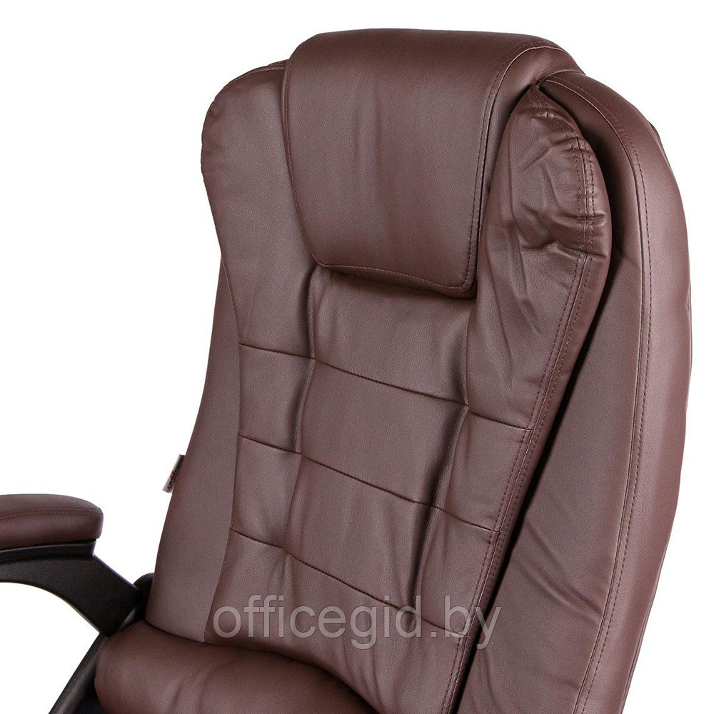 Кресло для руководителя Calviano "Veroni 53" вибромассажное, экокожа, коричневый - фото 6 - id-p188893241